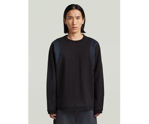 Kurzarmpullover G-STAR "MN Loose Sweatshirt", Herren, Gr. M, dk schwarz, Obermaterial: 100% Baumwolle, Pullover (25412032-M) dk schwarz