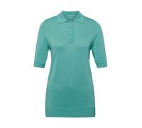 Kurzarmpullover GOLDNER "Kurzgröße Kurzarm Strickpullover mit Kragen", Damen, Gr. 23, grün (eukalyptus), Obermaterial: 50% Baumwolle CO. 50% Polyacryl PAN., normal, Sonstiges, Pullover, Ohne (23152737