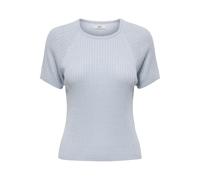 Kurzarmpullover JDY "JDYBODILLA S/S GLITTER PULLOVER KNT NOOS", Damen, Gr. XL, cashmere blau detail:with silber lurex, Strick, Obermaterial: 74% Viskose, 26% metallisierte Fasern, Glitzermuster, unifa