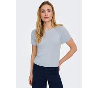 Kurzarmpullover JDY "JDYBODILLA S/S GLITTER PULLOVER KNT NOOS", Damen, Gr. XS, blau (cashmere blau detail:with silber lurex), Strick, Obermaterial: 74% Viskose, 26% metallisierte Fasern, Glitzermuster