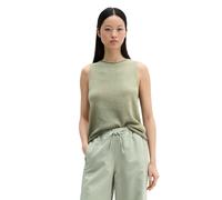 Kurzarmpullover MARC O'POLO "aus Organic Cotton-Leinen-Mix", Damen, Gr. S, fresh sage, Obermaterial: 52% Baumwolle, 48% Leinen, unifarben, Rundhals, Pullover (90946102-S) fresh sage