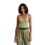 Kurzarmpullover MARC O'POLO "aus softem Bio-Baumwolle-Mix", Damen, Gr. M, smooth sage, Obermaterial: 90% Baumwolle, 10% Polyamid, unifarben, Rundhals, Pullover (17293853-M) smooth sage