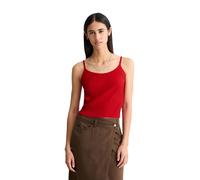 Kurzarmpullover MARC O'POLO DENIM "aus LENZING™ ECOVERO™", Damen, Gr. XL, rot (carmine rot), Obermaterial: 72% Viskose, 28% Polyester, unifarben, Rundhals, Pullover (62193128-XL) carmine rot