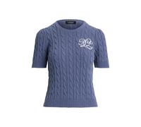 Kurzarmpullover mit Zopfmuster XL Blue