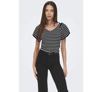 Only Leelo Stripe Tops in Gr. S in Schwarz