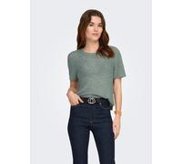 Kurzarmpullover ONLY "ONLSUNNY S/S PULLOVER NOOS KNT", Damen, Gr. XL, grün (laurel wreath), Strick, Obermaterial: 55% Polyacryl, 45% Nylon, unifarben, regular fit normal, Rundhals, Rippstrickbündchen,