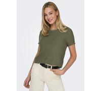 Kurzarmpullover ONLY "ONLSUNNY S/S PULLOVER NOOS KNT", Damen, Gr. XS, grün (kalamata), Strick, Obermaterial: 55% Polyacryl, 45% Nylon, unifarben, regular fit normal, Rundhals, Rippstrickbündchen, Pull