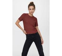 Kurzarmpullover ONLY "ONLSUNNY S/S PULLOVER NOOS KNT", Damen, Gr. XS, rot (spiced apple), Strick, Obermaterial: 55% Polyacryl, 45% Nylon, unifarben, regular fit normal, Rundhals, Rippstrickbündchen, P
