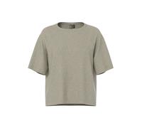 Kurzarmpullover PIECES "PCBREE SS O-NECK KNIT NOOS BC", Damen, Gr. XXL, crockery detail:melange, Strick, Obermaterial: 80% Polyester, 20% Nylon, meliert, regular fit normal, Rundhals, Pullover, Materi