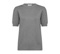 Kurzarmpullover SAINT TROPEZ "MilaSZ SS", Damen, Gr. M, mist grau melange, Strick, Obermaterial: 80% Viskose, 20% Polyacryl, meliert, normal normal, Rundhals, Pullover, Viskosemischung, Classic fit (6
