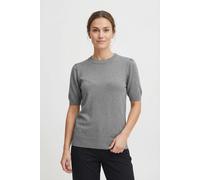 Kurzarmpullover SAINT TROPEZ "MilaSZ SS", Damen, Gr. XL, grau (mist grau melange), Strick, Obermaterial: 80% Viskose, 20% Polyacryl, meliert, normal normal, Rundhals, Pullover, Viskosemischung, Classi
