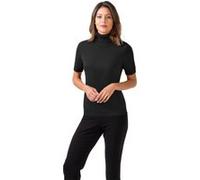 Kurzarmpullover CREATION L "Pullover", Damen, Gr. 46, schwarz, 50% Baumwolle, 50% Polyacryl, unifarben, Pullover (11202606-46) schwarz