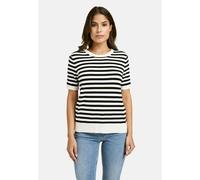 Kurzarmpullover SMITH & SOUL, Damen, Gr. M, schwarz print, Feinstrick, Obermaterial: 80% Viskose, 20% Polyamid, gestreift, hüftlang, Rundhals, Rippstrickbündchen, Pullover, mit Rundhals, Viskosemix (3