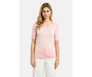 Kurzarmpullover SMITH & SOUL, Damen, Gr. XL, rot (coral), Feinstrick, Material: 50% Baumwolle, 50% Polyester, unifarben, slim fit normal, Rundhals, eingesetzt gerader Abschluss, Pullover, aus Feinstri