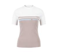 Kurzarmpullover SPORTALM KITZBÜHEL, Damen, Gr. 44, beige sanftes weiß, Strick, Obermaterial: 62% Viskose, 38% Polyester, gemustert, mehrfarbig, unifarben, slim fit hüftlang, Rundhals, Raglanärmel gera