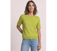 Kurzarmpullover STREET ONE, Damen, Gr. 42, apple lime, Stoff, 75% Viskose, 25% Polyamid, unifarben, normal normal, Rundhals, abgesteppt, Pullover, softe Viskose (99430116-42) apple lime