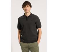 Kurzarmpullover STREET ONE MEN, Herren, Gr. M (40), basic schwarz, Web, 80% Baumwolle, 20% Nylon, unifarben, normal normal, V-Ausschnitt, Rippbündchen, Pullover, im soften Baumwoll-Mix (20687762-M) ba
