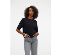 VERO MODA Damen VMSILJE 2/4 O-NCK Oversize Pull GA NOOS Strickpullover, Black, XS