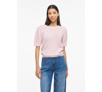 Kurzarmpullover VILA "VIDALO O-NECK S/S KNIT TOP - NOOS", Damen, Gr. M, cherry blossom, Strick, Obermaterial: 100% Baumwolle, unifarben, regular fit normal, Rundhals, Rippbündchen, Pullover (86821443-