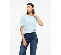 Kurzarmpullover VILA "VIDALO O-NECK S/S KNIT TOP - NOOS", Damen, Gr. XL, nantucket breeze, Strick, Obermaterial: 100% Baumwolle, unifarben, regular fit normal, Rundhals, Rippbündchen, Pullover (499214