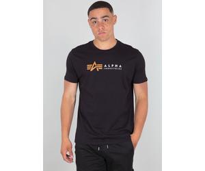 Kurzarmshirt ALPHA INDUSTRIES "Alpha Label T", Herren, Gr. XXL, schwarz, Single Jersey, Obermaterial: 100% Baumwolle, bedruckt, regular fit normal, Rundhals, Shirts (67005466-XXL) schwarz