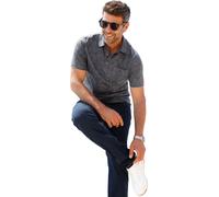Kurzarmshirt MARCO DONATI "Kurzarm-Poloshirt", Herren, Gr. 64/66, anthrazit, bedruckt, 100% Baumwolle, bedruckt, gemustert, Shirts (72984362-64) anthrazit, bedruckt