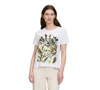 Kurzarmshirt BETTY BARCLAY "Damen mit Aufdruck", Damen, Gr. 48, weiß (patch weiß, grün), Jersey, Obermaterial: 92% Baumwolle, 8% Elasthan, gerade normal, Rundhals, Shirts, Pailletten (23173902-48) pat