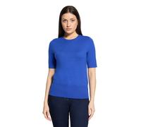 Kurzarmshirt BETTY BARCLAY "Damen kurzarm", Damen, Gr. 36, blau (adria blau), Strick, Obermaterial: 55% Viskose, 30% Polyester, 15% Polyamid, Basic, figurumspielend normal, Rundhals, Shirts (91124331-