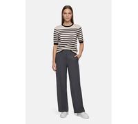 Kurzarmshirt BETTY BARCLAY "Damen kurzarm", Damen, Gr. 36, schwarz-weiß (patch beige, schwarz), Strick, Obermaterial: 55% Viskose, 30% Polyester, 15% Polyamid, Basic, figurumspielend normal, Rundhals,