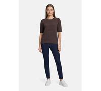 Kurzarmshirt BETTY BARCLAY "Damen kurzarm", Damen, Gr. 40, muskat, Strick, Obermaterial: 64% Polyacryl, 36% Polyamid, Basic, gerade normal, Rundhals, Shirts (41386069-40) muskat