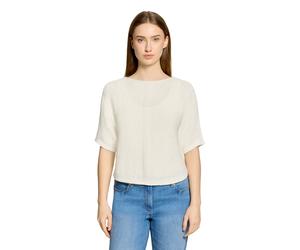 Kurzarmshirt BETTY BARCLAY "Damen kurzarm", Damen, Gr. 42, rohweiß, Strick, Obermaterial: 65% Polyacryl, 35% Polyamid, figurumspielend normal, U-Boot-Ausschnitt, Shirts (98582145-42) rohweiß