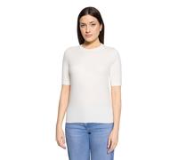 Kurzarmshirt BETTY BARCLAY "Damen kurzarm", Damen, Gr. 48, weiß (rohweiß), Strick, Obermaterial: 55% Viskose, 30% Polyester, 15% Polyamid, Basic, figurumspielend normal, Rundhals, Shirts (48801965-48)