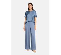 Kurzarmshirt BETTY BARCLAY "Damen mit Ärmelaufschlag", Damen, Gr. 40, infinity, Obermaterial: 97% Polyester, 3% Elasthan. Besatz: 95% Viskose, 5% Elasthan, gerade normal, Shirts (82282901-40) infinity