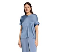 Kurzarmshirt BETTY BARCLAY "Damen mit Ärmelaufschlag", Damen, Gr. 42, infinity, Obermaterial: 97% Polyester, 3% Elasthan. Besatz: 95% Viskose, 5% Elasthan, gerade normal, Shirts (82282901-42) infinity