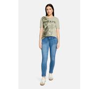 Kurzarmshirt BETTY BARCLAY "Damen mit Aufdruck", Damen, Gr. 38, patch khaki, khaki, Jersey, Obermaterial: 95% Baumwolle, 05% Elasthan, figurumspielend normal, Rundhals, Shirts (63644226-38) patch khak
