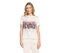 Kurzarmshirt BETTY BARCLAY "Damen mit Aufdruck", Damen, Gr. 44, patch cream, braun, Jersey, Obermaterial: 95% Viskose, 5% Elasthan, figurumspielend normal, U-Boot-Ausschnitt, Shirts (93257547-44) patc
