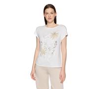 Kurzarmshirt BETTY BARCLAY "Damen mit Aufdruck", Damen, Gr. 48, patch cream, beige, Jersey, Obermaterial: 92% Viskose, 8% Elasthan, loose fit normal, U-Boot-Ausschnitt, Shirts (54177755-48) patch crea