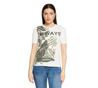 so cosy - T-Shirt mit grafischem Frontprint und Halbarm grün/weiß - Gr. - 48