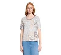 Kurzarmshirt BETTY BARCLAY "Damen mit Blumenprint", Damen, Gr. 42, beige, cream, Jersey, Obermaterial: 95% Baumwolle, 05% Elasthan, tailliert normal, Rundhals, Shirts (43446638-42) beige, cream