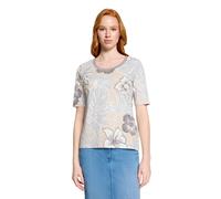 Kurzarmshirt BETTY BARCLAY "Damen mit Blumenprint", Damen, Gr. 48, beige, cream, Jersey, Obermaterial: 95% Baumwolle, 05% Elasthan, tailliert normal, Rundhals, Shirts (43446638-48) beige, cream