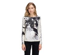 Kurzarmshirt BETTY BARCLAY "Damen Printshirt mit Gummizug", Damen, Gr. 38, schwarz, beige, Jersey, Obermaterial: 95% Viskose, 5% Elasthan., figurumspielend normal, U-Boot-Ausschnitt, Shirts (46762551-