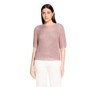 Kurzarmshirt BETTY BARCLAY "Damen mit Lochmuster", Damen, Gr. 38, pink dolphin, Strick, Obermaterial: 59% Viskose, 26% Polyester, 15% Polyester, loose fit normal, Rundhals, Shirts (72414534-38) pink d