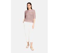 Kurzarmshirt BETTY BARCLAY "Damen mit Lochmuster", Damen, Gr. 48, rosa (pink dolphin), Strick, Obermaterial: 59% Viskose, 26% Polyester, 15% Polyester, loose fit normal, Rundhals, Shirts (72414534-48)