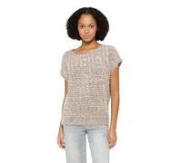 Kurzarmshirt BETTY BARCLAY "Damen mit Lurexfaden", Damen, Gr. 46, beige (taupe, beige), Obermaterial: 35% Polyester, 35% Baumwolle, 20% Polyacryl, 10% Metall, figurumspielend normal, U-Boot-Ausschnitt