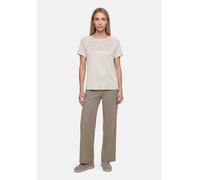 Kurzarmshirt BETTY BARCLAY "Damen mit Patches", Damen, Gr. 36, beige, Jersey, Obermaterial: 95% Viskose, 5% Elasthan, figurumspielend normal, U-Boot-Ausschnitt, Shirts (43281828-36) beige