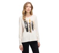 Kurzarmshirt BETTY BARCLAY "Damen mit Placement", Damen, Gr. 44, beige, taupe, Jersey, Obermaterial: 95% Baumwolle, 5% Elasthan, tailliert normal, Rundhals, Shirts (82651213-44) beige, taupe