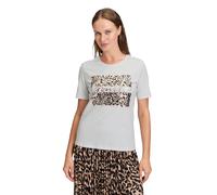 Betty Barclay Damen Basic Shirt mit Placement 48, Patch White/Black