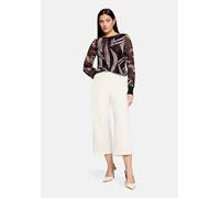 Kurzarmshirt BETTY BARCLAY "Damen mit Plissee", Damen, Gr. 36, braun (taupe, schwarz), Stoff, Obermaterial: 95% Polyester, 5% Elasthan. Futter: 95% Viskose, 5% Elasthan, figurbetont normal, U-Boot-Aus