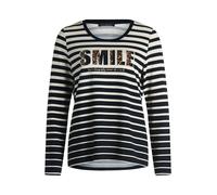 Kurzarmshirt BETTY BARCLAY "Damen mit Print", Damen, Gr. 44, schwarz (schwarz, beige), Jersey, Obermaterial: 95% Viskose, 5% Elasthan, tailliert normal, Rundhals, Shirts (18631063-44) schwarz, beige