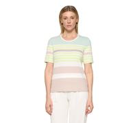 Kurzarmshirt BETTY BARCLAY "Damen mit Ringel", Damen, Gr. 42, beige, grün, Jersey, Obermaterial: 95% Baumwolle, 05% Elasthan, tailliert normal, Rundhals, Shirts (99951144-42) beige, grün